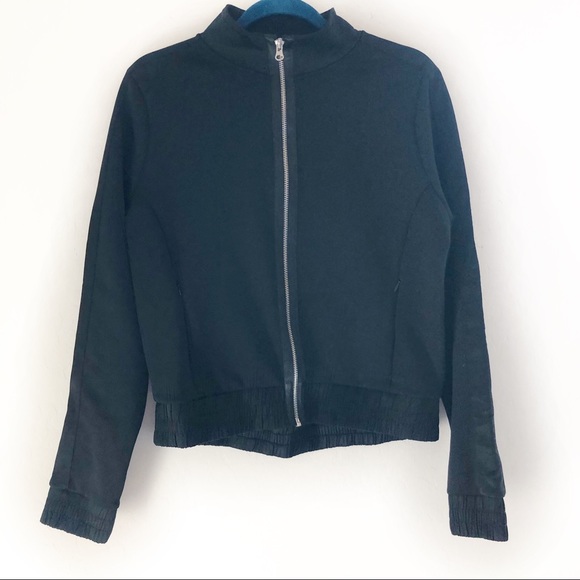 IVY PARK Satin Pure Black Track Jacket Zip Up LG - Picture 2 of 16